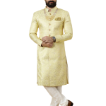 Stunning Yellow Banarasi Brocade Achkan | Father Son Combo | Perfect for Grooms | Jaipurio Collection